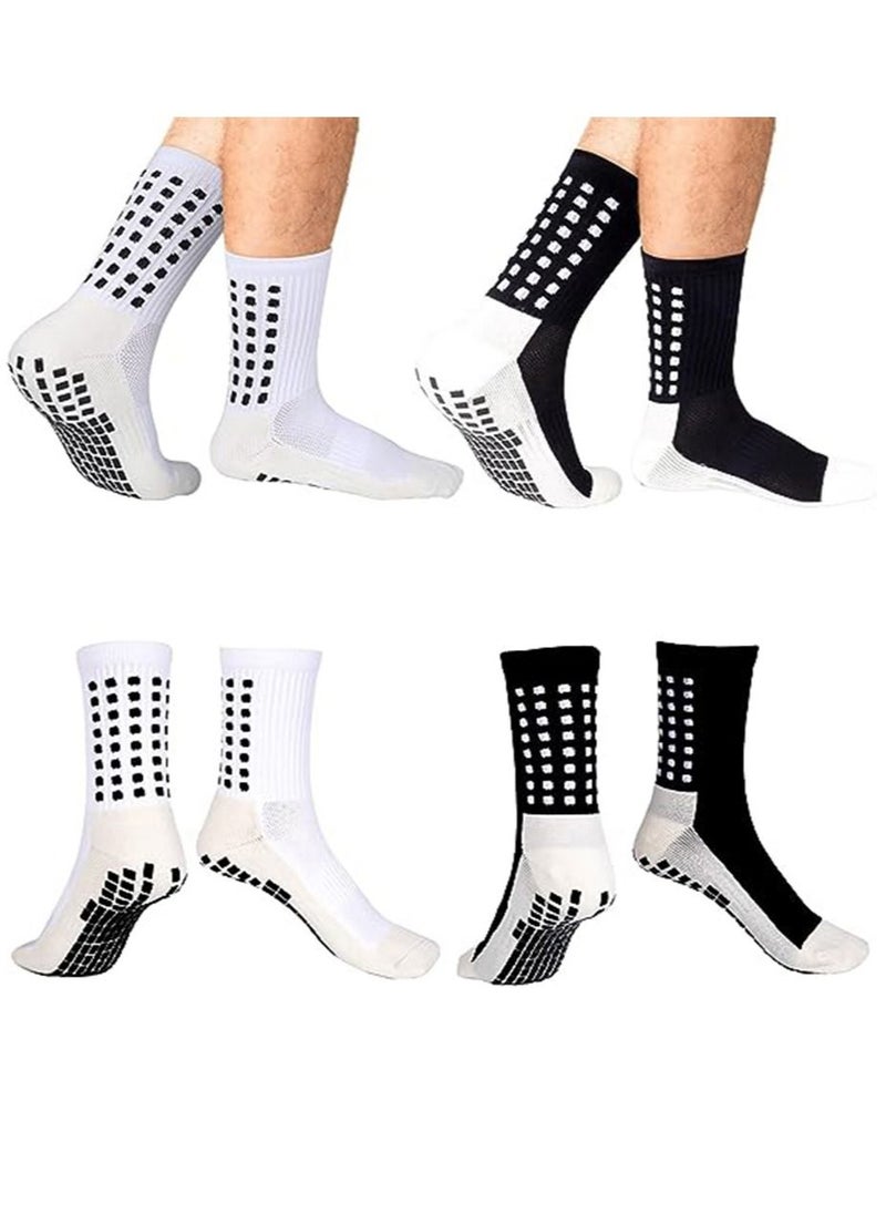 Gonice - Men's Soccer Socks Anti Slip Non Slip Sports Soccer Socks, Unisex Athletic Sports Grip Socks Anti Slip Socks for Football, Basketball, Hockey Socks with Rubber Dots for Men & Women, 2 Pairs - Image 1