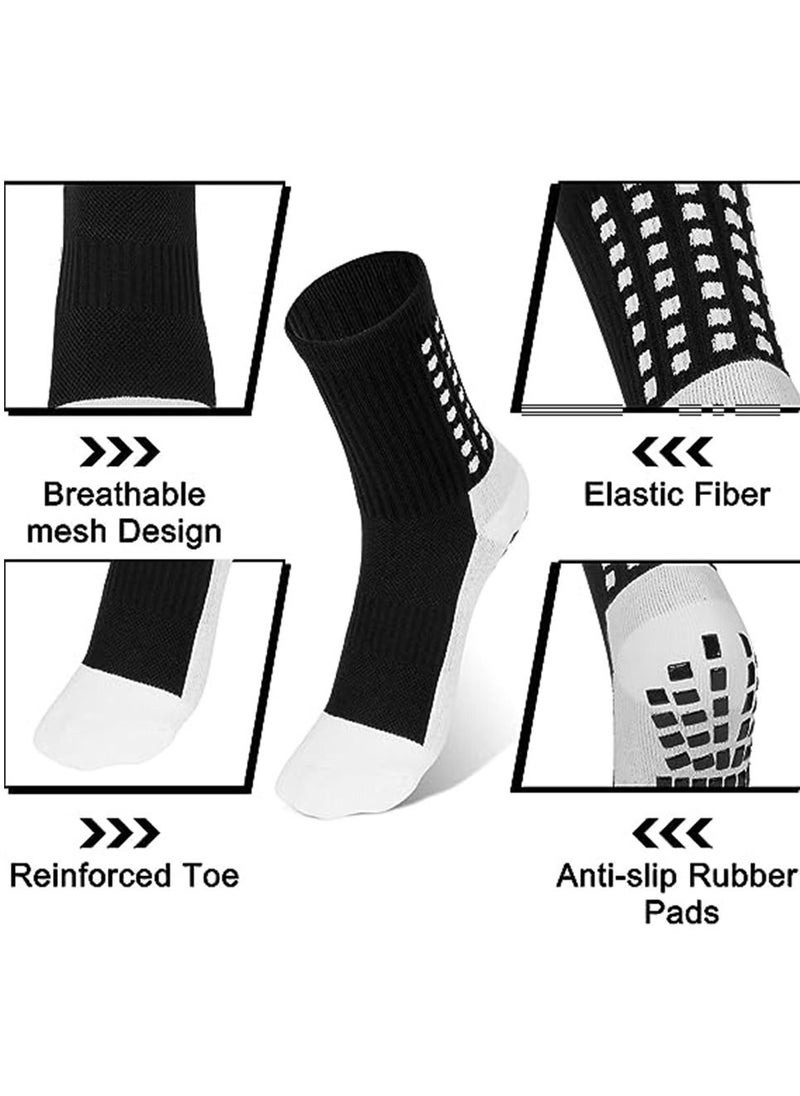 Gonice - Men's Soccer Socks Anti Slip Non Slip Sports Soccer Socks, Unisex Athletic Sports Grip Socks Anti Slip Socks for Football, Basketball, Hockey Socks with Rubber Dots for Men & Women, 2 Pairs - Image 1