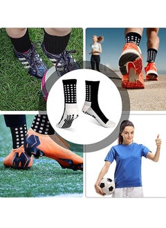 Gonice Men's Soccer Socks Anti Slip Non Slip Sports Soccer Socks, Unisex Athletic Sports Grip Socks Anti Slip Socks for Football, Basketball, Hockey Socks with Rubber Dots for Men & Women, 2 Pairs  - Image 5