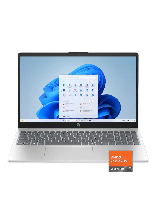 HP لابتوب 15-fc0146dx، شاشة تعمل باللمس FHD مقاس 15.6"، AMD Ryzen 5 7520U، 8GB RAM، 512GB SSD، رسومات AMD Radeon، لوحة مفاتيح إنجليزية، ويندوز 11 هوم - Image 1