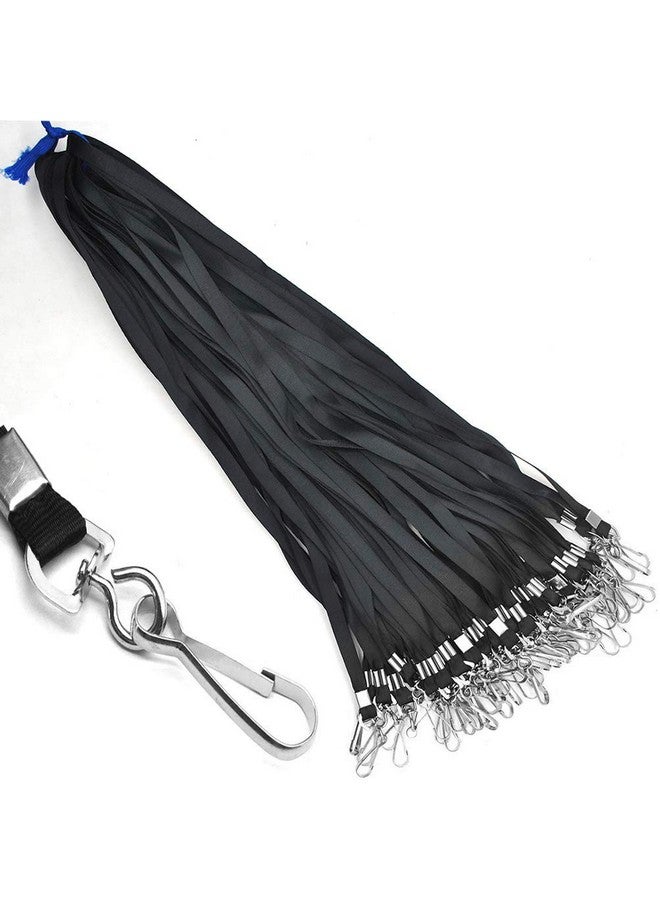 Beebel Lanyards 100 Pcs Lanyard for Id Badges Flat Lanyard with Badge Clip J-Hook - Image 5