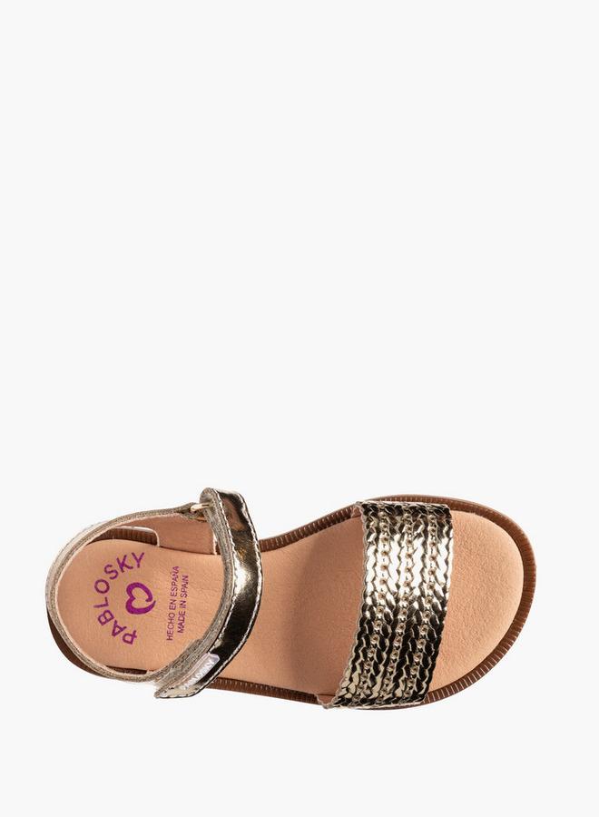 Pablosky Girls Hook & Loop Strap Sandals Ramadan Collection - Image 4