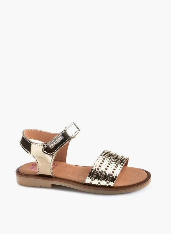 بابلوسكي Girls Hook & Loop Strap Sandals