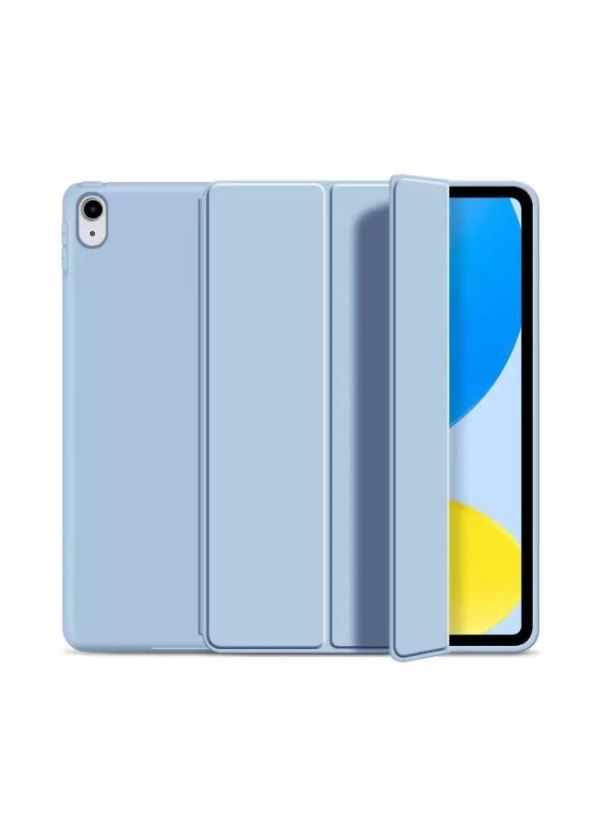 Ipad Protective Case 10.9 Inch Protective Case Air2 Soft Case Anti-fall Min5/6tpu Honeycomb Mini4 Leather Case-Color:Sky Blue-Applicable Model:2022 IPad10 Generation - Image 1