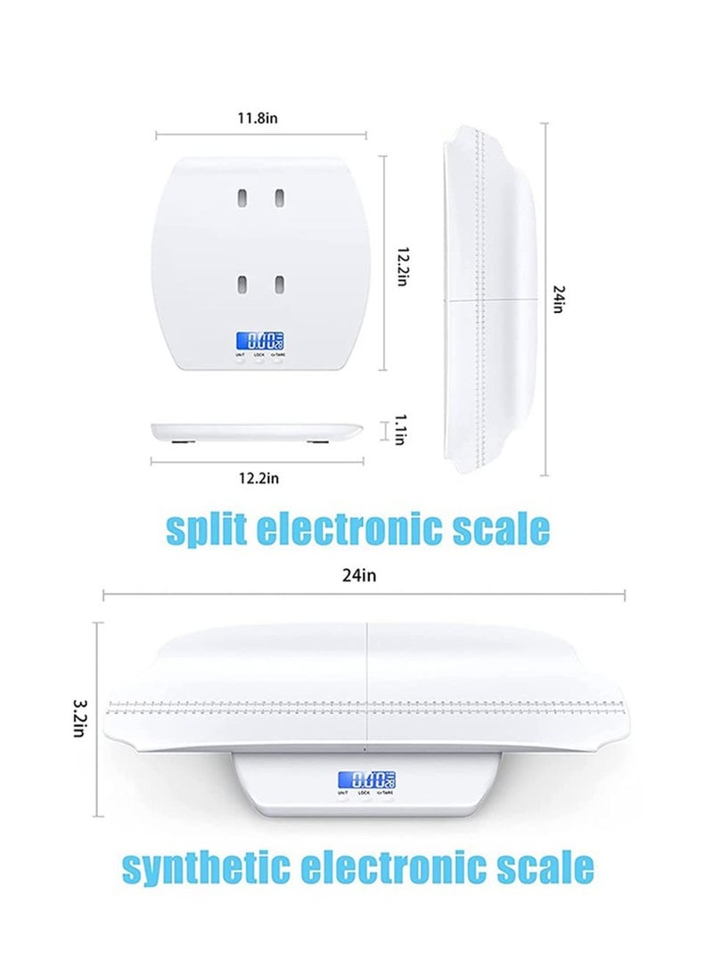 XiuWoo Baby Scale, Pet Scale, Multi-Function Toddler Scale, Digital Baby Scale, Blue Backlight, Weight and Height Track Max 100kg - Image 2
