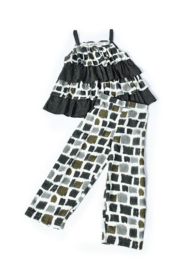 BELLA MODA BELLA MODA Printed Layered Strappy Top and Pants Set  - Image 5