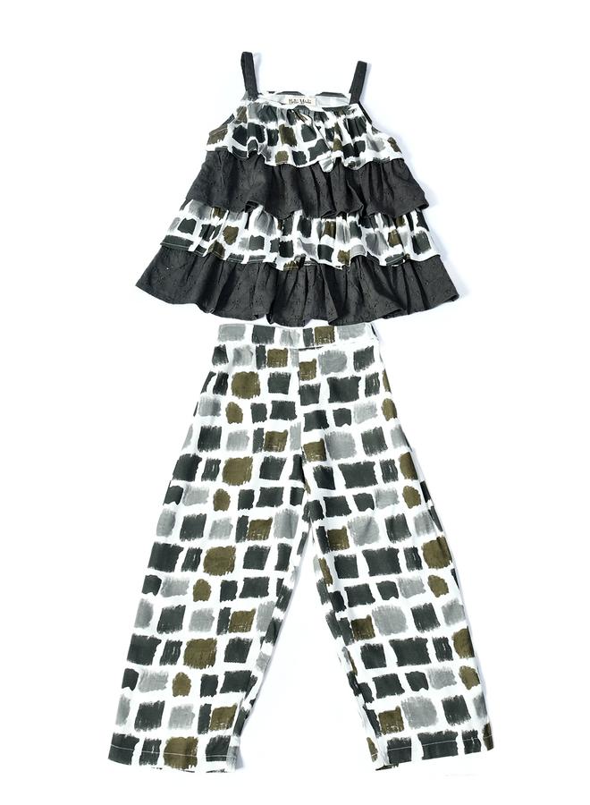 BELLA MODA BELLA MODA Printed Layered Strappy Top and Pants Set  - Image 2