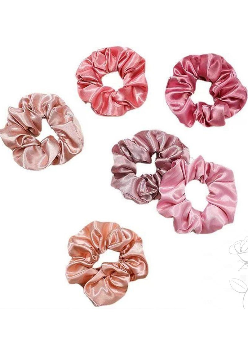 نورة ربطة ساتان للشعر عصابات وربطات شعر ساتان (12 قطعة) للنساء والفتيات - أنعم من الحرير، أربطة شعر كبيرة للذيل الطويل، إكسسوارات عصرية للشعر الرقيق والكثيف والمجعد، لا تسبب تلفاً للشعر - Image 4
