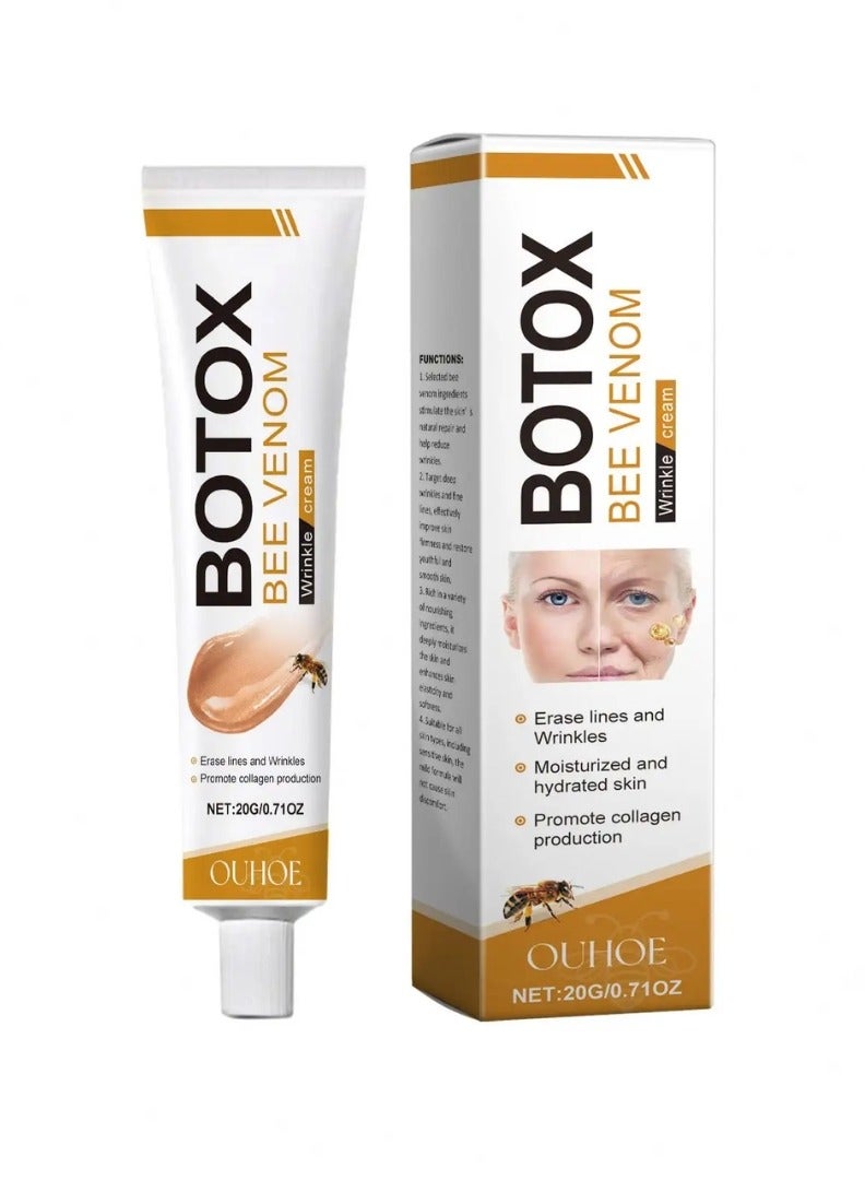 OUHOE Botox Bee Venom Wrinkle Cream Skin Firming Body Cream Bee Venom Cream Anti Wrinkle Cream Wrinkle Removal and Firming Anti Aging Cream Bee Venom Face Lift Cream Botox Multi Purpose Cream 20g - Image 1
