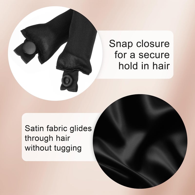 Expressions Jenny Capp 6pc Satin Cushion Hair Rollers 1" Thick - Super Soft Accessories for Women, Promote Healthy Curls & Prevent Breakage for Natural Hair - Image 4