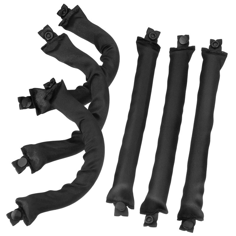 Expressions Jenny Capp 6pc Satin Cushion Hair Rollers 1" Thick - Super Soft Accessories for Women, Promote Healthy Curls & Prevent Breakage for Natural Hair - Image 2