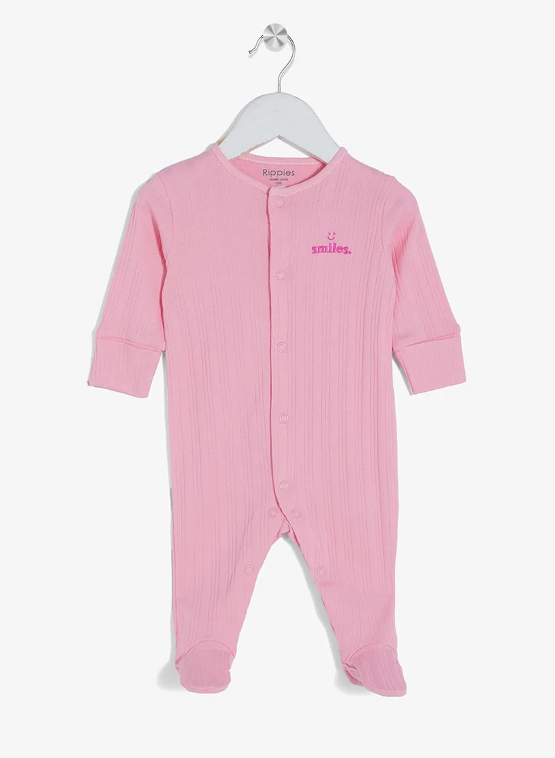 Ripples Baby Romper Long Sleeved With Closed Feet