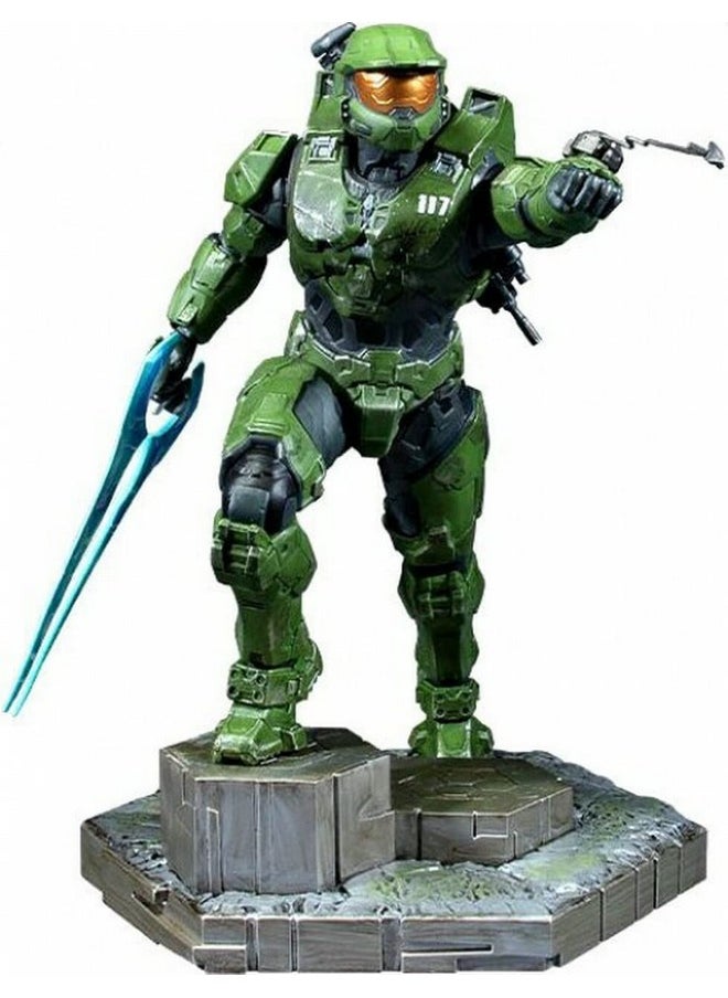Dark Horse Comics - Halo Infinite Master Chief Grappleshot Pvc Statue 10 Inches Green - Image 1