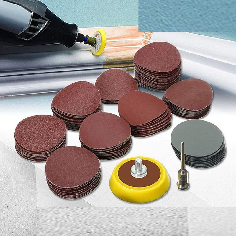 DIY Crafts CTDIYHI32074 Woodburning Tools Accessories 1inch Sandpaper Grit 6080100120240 1inch Backer Plate 18inch Shank Loop Sanding Pad - Image 2