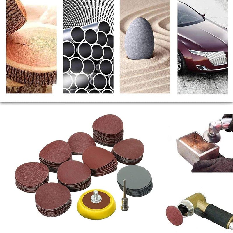 DIY Crafts CTDIYHI32074 Woodburning Tools Accessories 1inch Sandpaper Grit 6080100120240 1inch Backer Plate 18inch Shank Loop Sanding Pad - Image 1