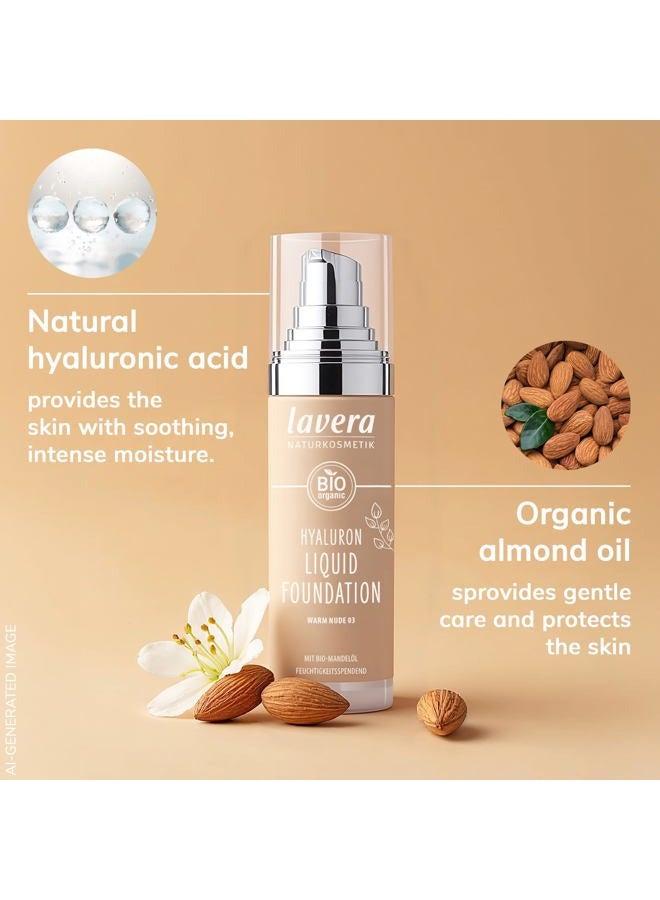 LAVERA Warm Nude Hyaluron Liquid Foundation, 30 ML - Image 4