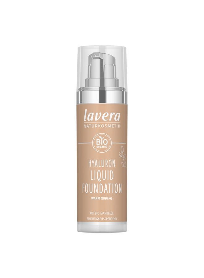 LAVERA Warm Nude Hyaluron Liquid Foundation, 30 ML - Image 1