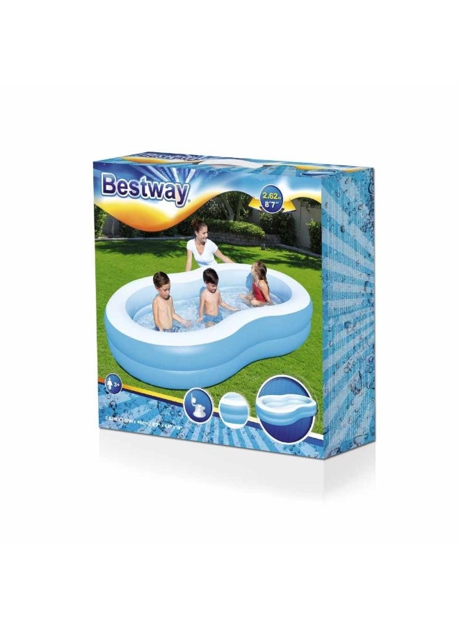 Bestway Bestway 262 x 157 x 46 cm Inflatable Family Pool - Model 54117, 544 Litre Capacity, Kids and Adults Garden Pool  - Image 4