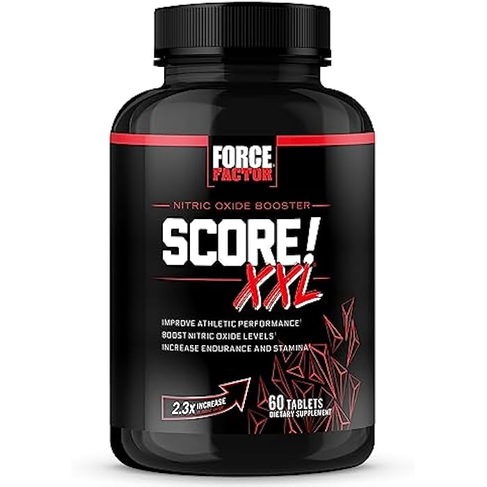 Force Factor مكمل فورس فاكتور سكور! XXL لتعزيز أكسيد النيتريك للرجال مع L-سيترولين، عشب الماعز المثير، ماكا السوداء، وتريبولوس تيرستريس لزيادة القدرة على التحمل، الطاقة، والأداء البدني، 60 قرص - Image 1