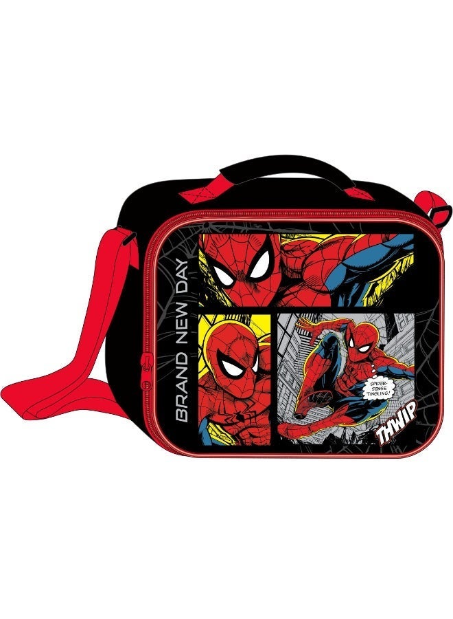 MARVEL Spider Man Brand New Day 5-In-1 Value Pack with 16-Inch Trolley Backpack, Lunch Bag, Lunch Box, Bottle & Pouch - Image 2
