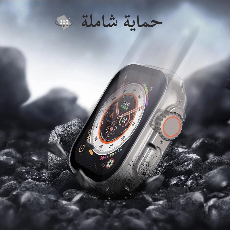 Misxi MIXI Hard Case with Glass Screen Protector Compatible with Apple Watch Ultra 2 (2024) / Ultra 49mm, Scratch Resistant PC Protective Case, Ultra-Thin Protective Case with Buttons - Image 3