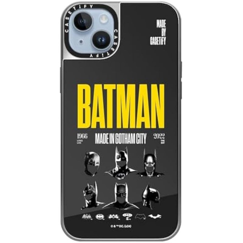 Casetify Mirror iPhone 14 Plus Case 【Batman Co-lab / 4.9ft Drop Protection/Compatible with Magsafe】 - Made in Gotham City - Silver on Silver - Image 4