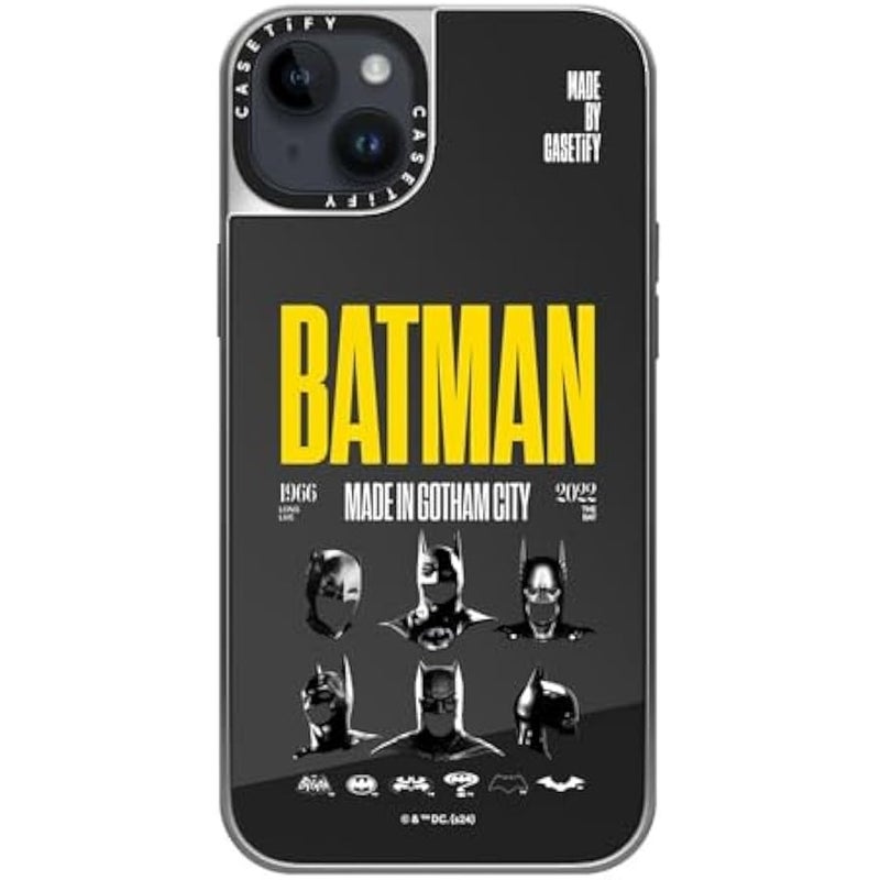 Casetify Mirror iPhone 14 Plus Case 【Batman Co-lab / 4.9ft Drop Protection/Compatible with Magsafe】 - Made in Gotham City - Silver on Silver - Image 5
