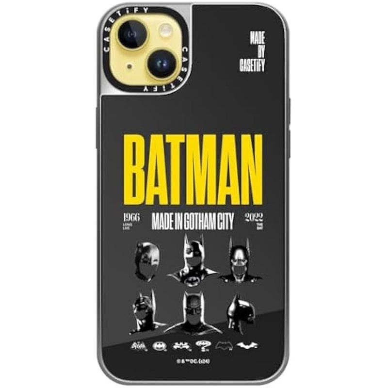 Casetify Mirror iPhone 14 Plus Case 【Batman Co-lab / 4.9ft Drop Protection/Compatible with Magsafe】 - Made in Gotham City - Silver on Silver - Image 3