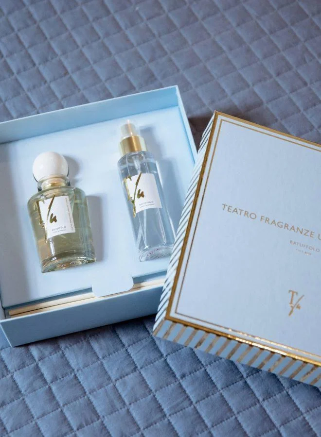 Teatro Cotton Puff Gift Box 100ml Diffuser + 100ml Fabric Spray