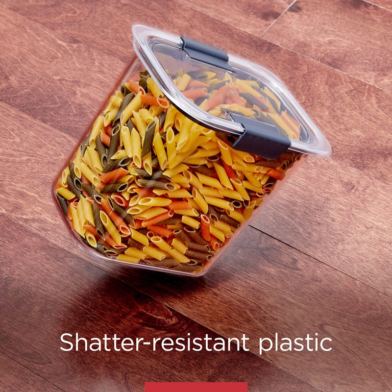 Rubbermaid Brilliance BPA-Free Food Storage Containers with Lids Airtight Kitchen and Pantry Organization Set Includes 3 Containers and Scoops Clear 16 cups - Image 4
