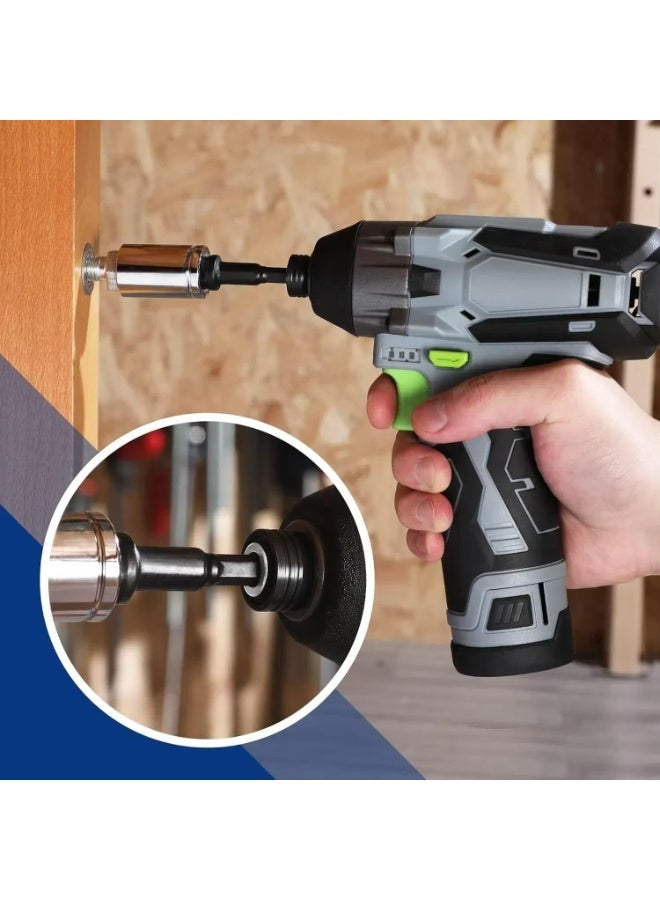 9-Piece Socket Adapter Extension Kit, 1/4, 3/8, 1/2 Inch Drive, 1/4 Inch Hex Shank, Impact Grade Extension Bits with Holder for Drills and Impact Drivers - Image 5