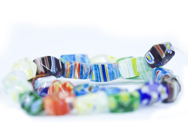 ALL in ONE Millefiori Lampwork Glass Beads for Jewelry Making DIY (14x9mm Irregular Oval) - Image 4