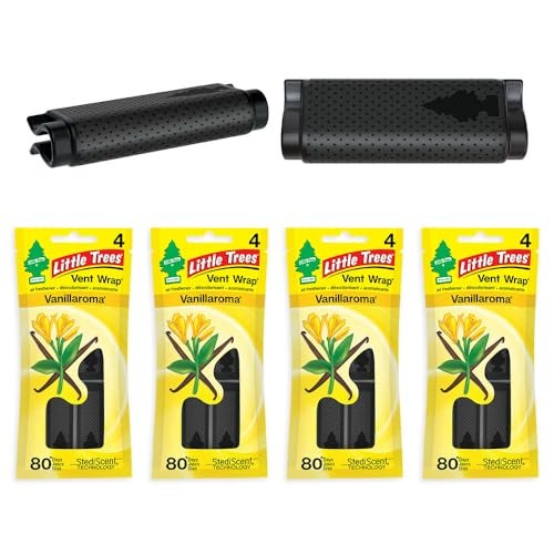 LITTLE TREES Car Air Freshener. Vent Wrap Provides Long-Lasting Scent, Slip on Vent Blade. Vanillaroma, 16 Air Fresheners, 4 Count (Pack of 4) - Image 2