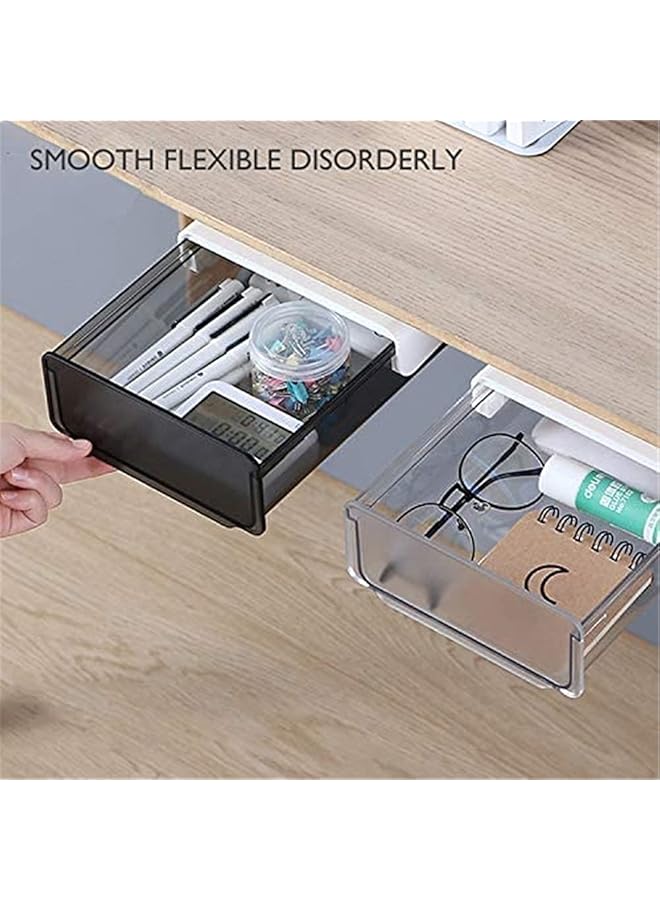 erorex Self Adhesive Under Desk Drawer Slide Out Add A Drawer Under Desk Under Mount Desk Drawer Office Organizers And Storage Drawers Under Mounted Black - Image 3