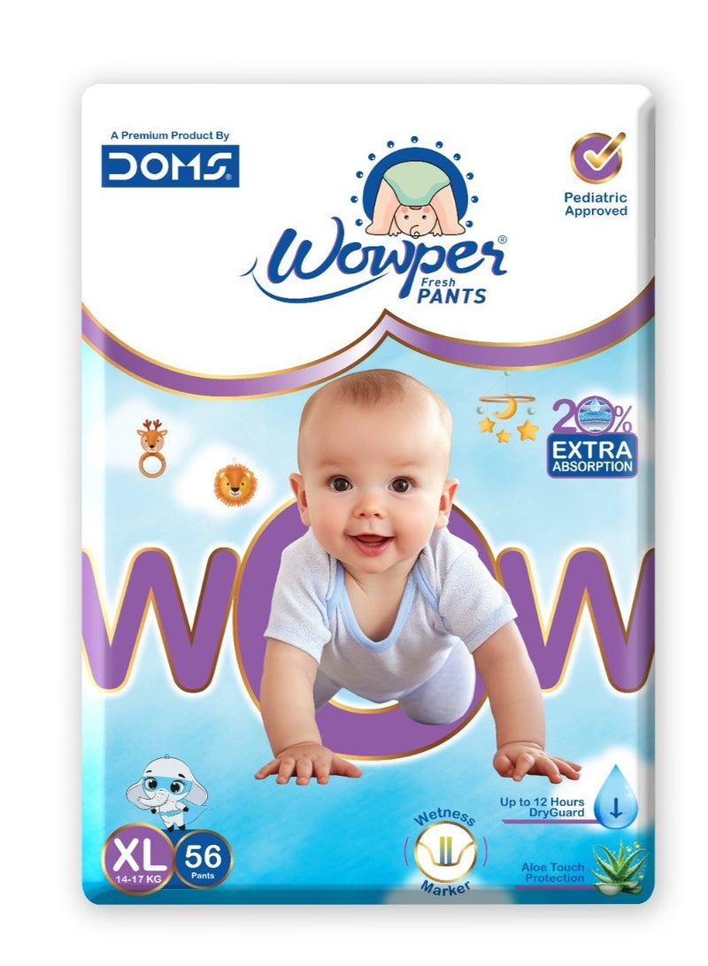 دومس عبوة حفاضات دومس واوبر فريش مقاس كبير جداً (XL) (56 حفاضة) - Image 1