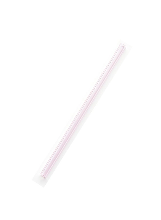Factory Direct Glass Straw Transparent Color High Temperature Resistant Straw Creative Milk Tea Drink Glass Straw-Color:Straight Pink 8mm 20cm - Image 1