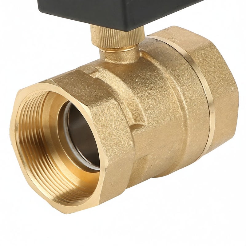 AC 220V G2 DN50 2-Way 3-Wire 2-Point Control Brass Electrical Motorized Ball Valve - Image 4