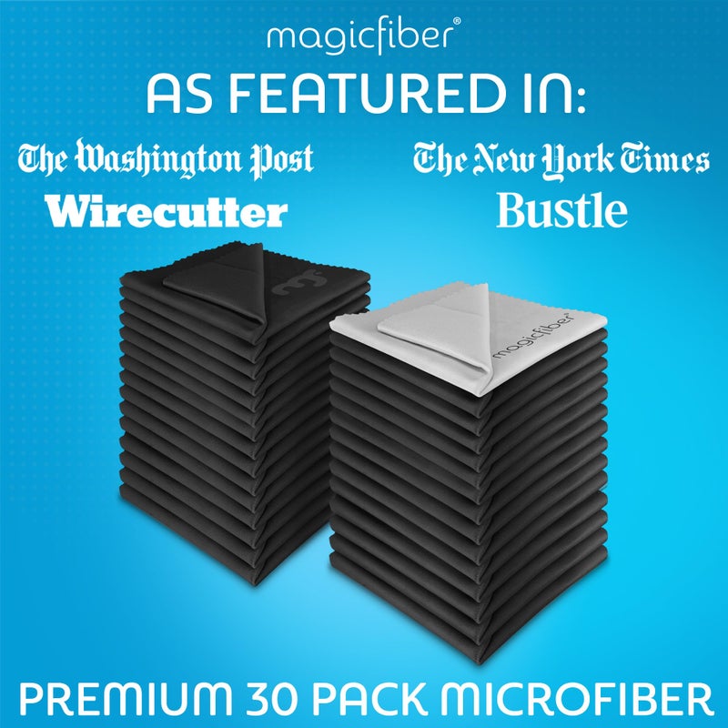 MagicFiber MagicFiber Microfiber Cleaning Cloth, 30 Pack - Premium Cloth for Glasses, Lens, Screens & More  - Image 3