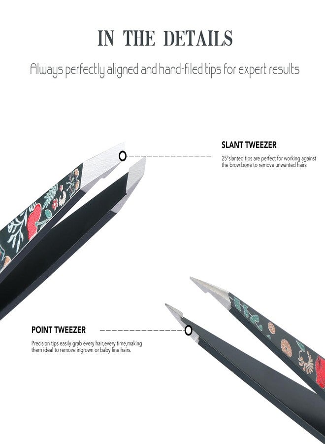 Cut it Tweezers - Cute Old School Style - Precision Tweezers for Women and Men Facial Hair, 420 Stainless Steel Pointed Slant Tweezers for Any Unwanted Hair; Ingrown Hair & Eyebrows, Includes Travel Case - Image 2