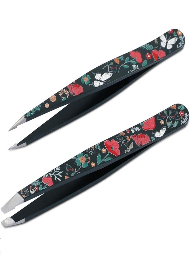 Cut it Tweezers - Cute Old School Style - Precision Tweezers for Women and Men Facial Hair, 420 Stainless Steel Pointed Slant Tweezers for Any Unwanted Hair; Ingrown Hair & Eyebrows, Includes Travel Case - Image 1