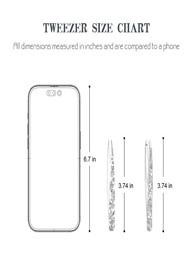 Cut it Tweezers - Cute Old School Style - Precision Tweezers for Women and Men Facial Hair, 420 Stainless Steel Pointed Slant Tweezers for Any Unwanted Hair; Ingrown Hair & Eyebrows, Includes Travel Case - Image 5