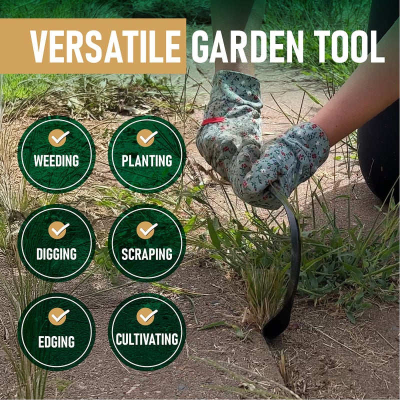 Grampa's Gardenware Co. Grampa's Garden Hook - Weed Puller Tool & Gardening Hand Cultivator - Versatile Tool That Functions as a Cultivator, Hand Tiller, Weeder, & Edging Tool - Lightweight & Durable to Use - Image 3