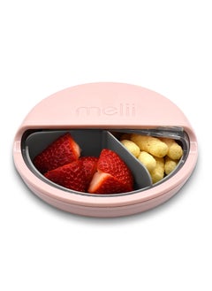 melii Spin 3 Compartment Snack Container, Pink  - Image 1