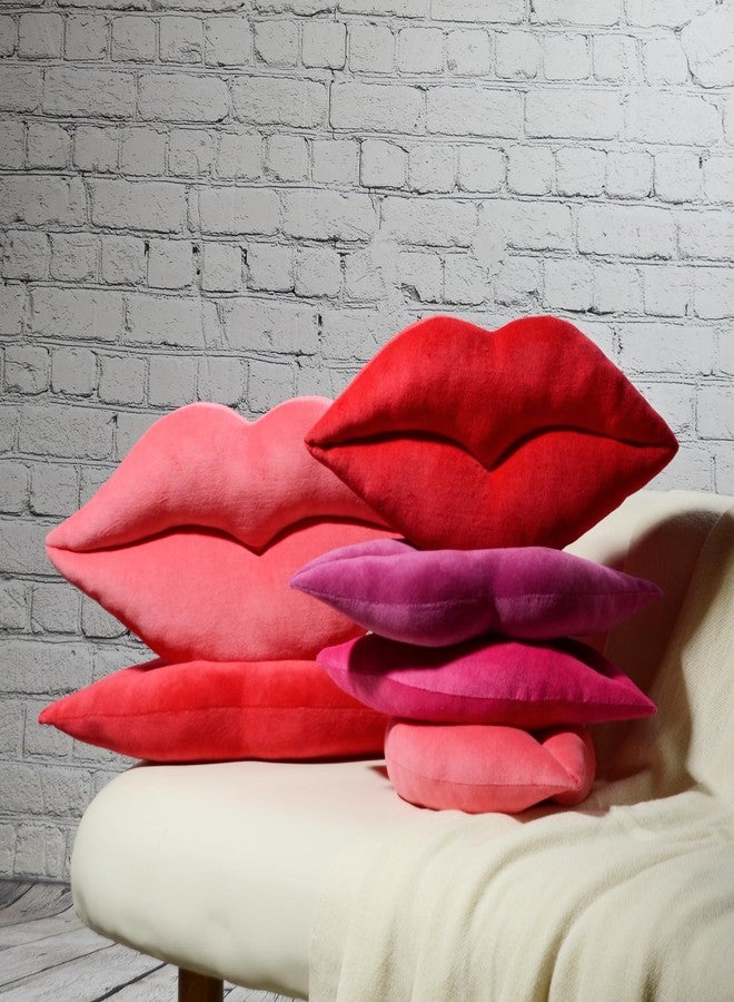 KINGROSE 3D Lip Throw Pillow Cute Decorative Pillows Soft Cushion for Sofa Couch Bed Home Decor Girls 11 x 18 Inches (11 x 18 Inches, Rose Red) - Image 5