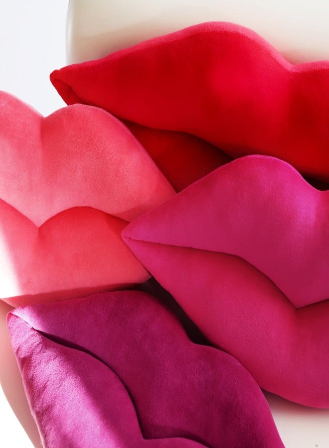 KINGROSE 3D Lip Throw Pillow Cute Decorative Pillows Soft Cushion for Sofa Couch Bed Home Decor Girls 11 x 18 Inches (11 x 18 Inches, Rose Red) - Image 2