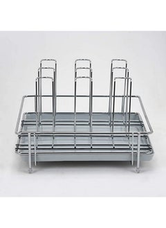 LEVON LEVON Stainless Steel Glass Stand for 6 and 9 Glass/Glass Holder for Kitchen/Dining Table Glass Stand (9 Rack) Color Silver, Tiered Shelf  - Image 2