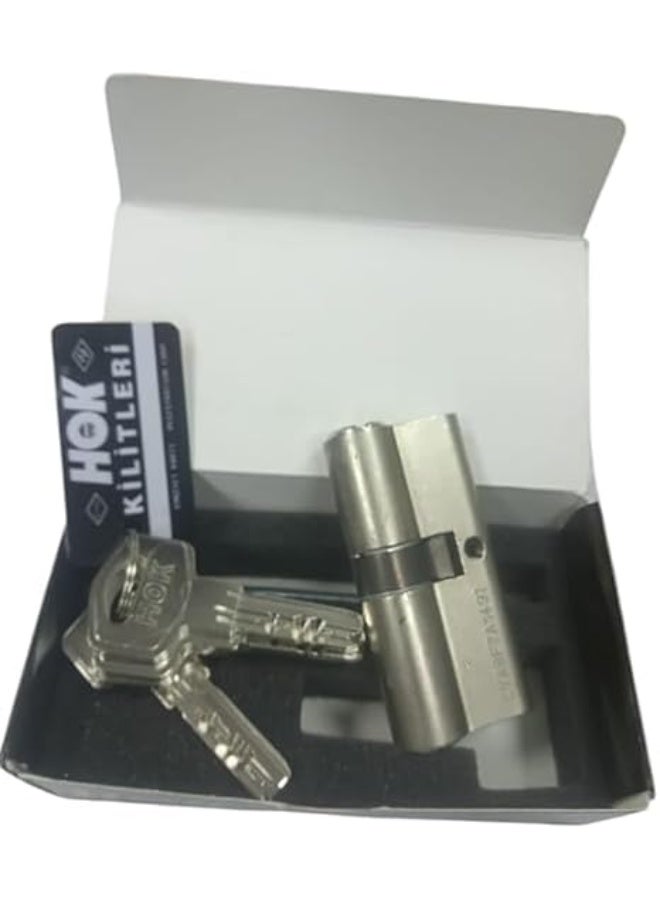 Turkish hook with nickel cylinder, 5 keys, silver color, full safety and high quality. - Image 1