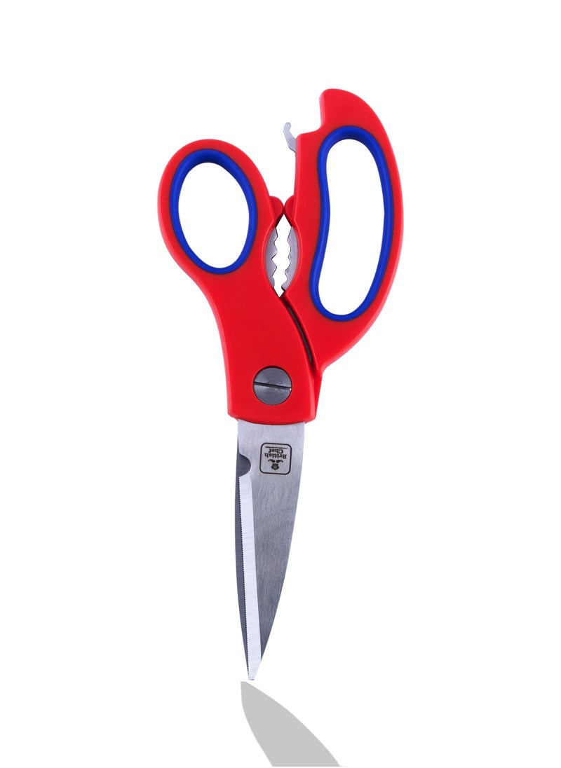 British Chef Kitchen Scissor With Long Lasting Sharpness Stainless Steel Blade for Cutting Vegetable, Meat, Fish -Kitchen Accessories Kitchen Tools Multicolor  - Image 2