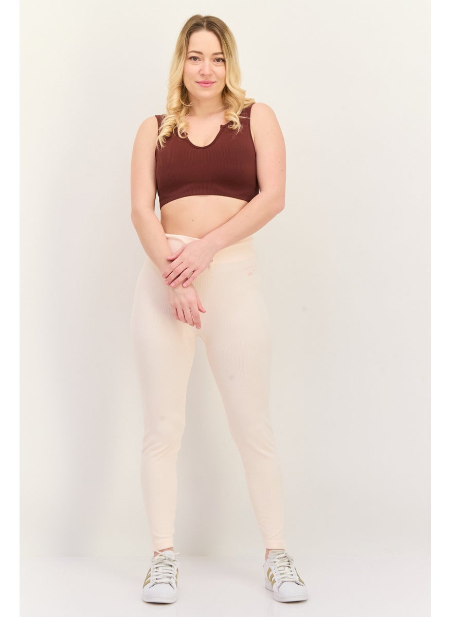 Reebok Women Sportswear Fit Training Leggings, Light Pink  - Image 2