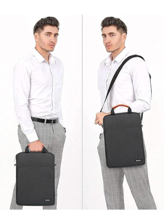 Gocokia 13 inch Laptop Shoulder Bag Carrying Pouch Sleeve Case with Large Front Pocket Vertical Laptop Sleeve Handbag for 13" MacBook - Image 4